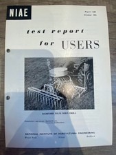 NIAE Test Report for Users Bamford S13/15 Seed Drill Report 481 Oct 1965