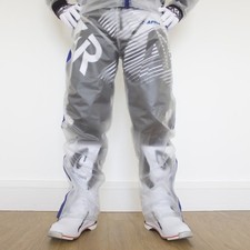 APICO RAIN PANT TROUSERS ADULT WATERPROOF CLEAR/BLUE MOTOCROSS MX ENDURO BMX ATV