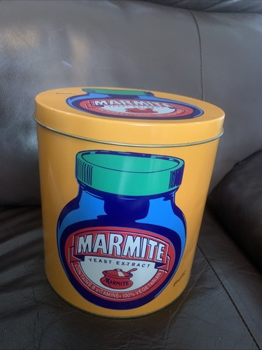 Vintage marmite orange - orange, tin