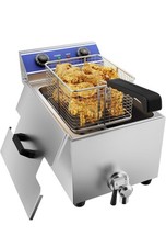 TAIMIKO Electric Fryer Deep Fryer Commercial Stainless Steel Tank With Lid Timer