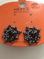 NEXT  Sparkly Black Spider Web Earrings 