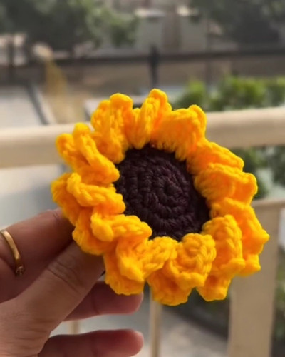 Sunflower hair scrunchie - sunflower, set