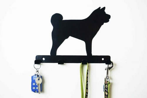 Akita dog lead key hanger - akita, /
