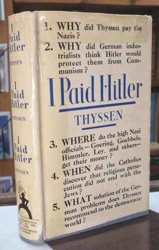 Paid hitler fritz thyssen - hitler,