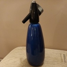 Vintage soda syphon Blue BOC