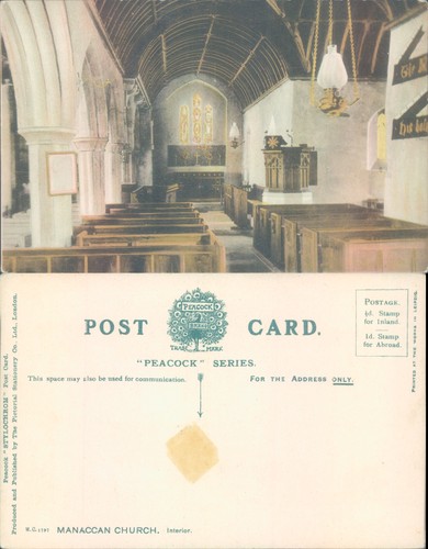 Manaccan church interior - church,