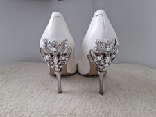 Moda In Pelle Illari Ivory Leather Stiletto court shoes size 8 (41) BNWT