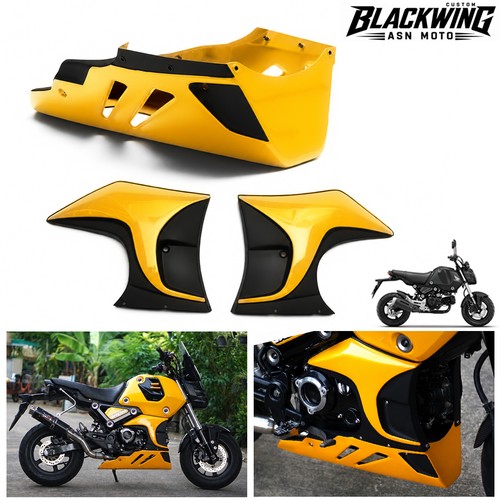 Yellow fairing belly pan set - yellow,