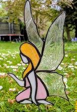 Stained glass pretty fairy