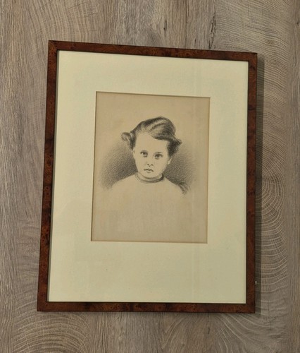 Antique pencil drawing young - antique,