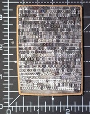 8pt Times Roman  Font   Metal letterpress Type # ADANA EIGHT FIVE 8 x 5 User #