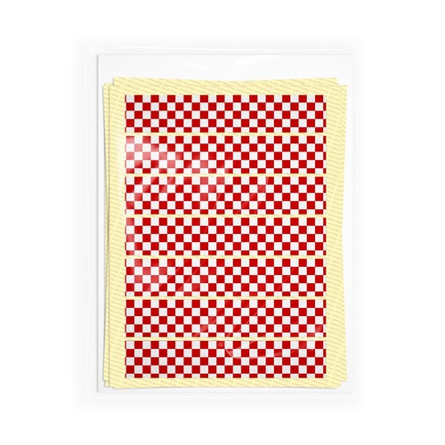Red and white checkerboard - red,