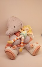 RARE VINTAGE BOOTS PLUSH HUMPHREYS CORNER LOTTIE WITH DOLLY BLUE LABEL 14" 