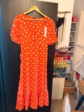 BNWT Roman bright red polka