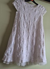 Girls 10-11 years  Carmen Ivory Lace Short Sleeve Dress
