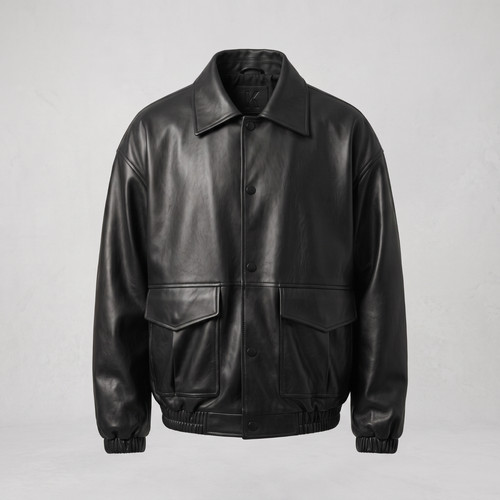Men black leather - men, jacket