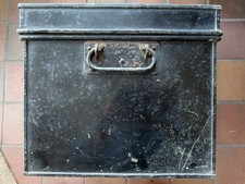 Vintage Metal Black Deeds Box
