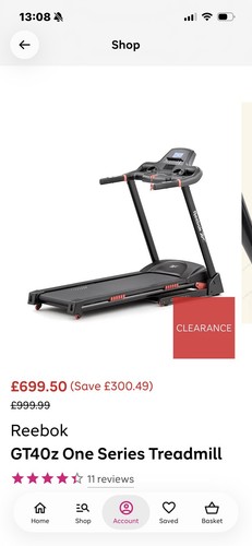 Reebok gt40z motorized folding - gt40z,