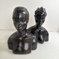 Ebony Wood African Bust Tribal