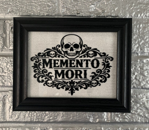 Gothic skull wall - art, framed