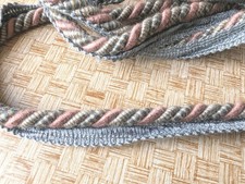 8m Blue Pink Vintage Flanged Piping Cord Upholstery Edging  Trim Furniture