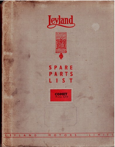 Spare parts list - parts,