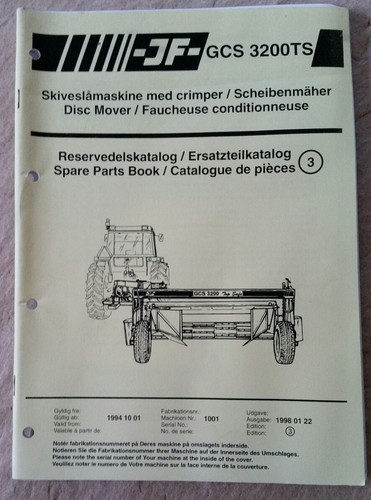 Gcs3200ts disc mower - jf,