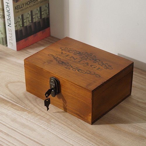 Wooden storage box - storage, retro