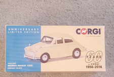 Corgi Diecast 1:43 Morris Minor 1000 Highway Yellow 60th Anniversary New VA05808