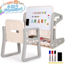 Kids Activity Center, Drawing Table Chair Set, 3 In 1 Basketball Set In/Outdoor