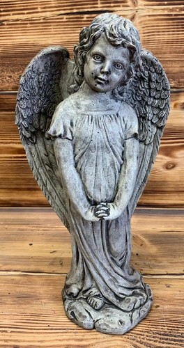 Stone garden cute - garden, angel