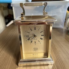 VINTAGE INGERSOLL QUARTZ TEMPUS FUGIT CARRIAGE MANTEL CLOCK MADE IN ENGLAND