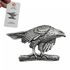 Goshawk pin pewter badge - pewter, bird