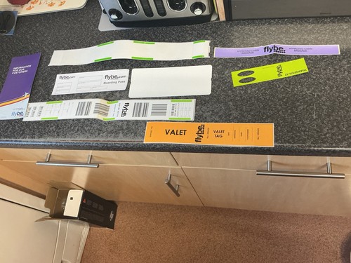 Flybe airline baggage tag - baggage,