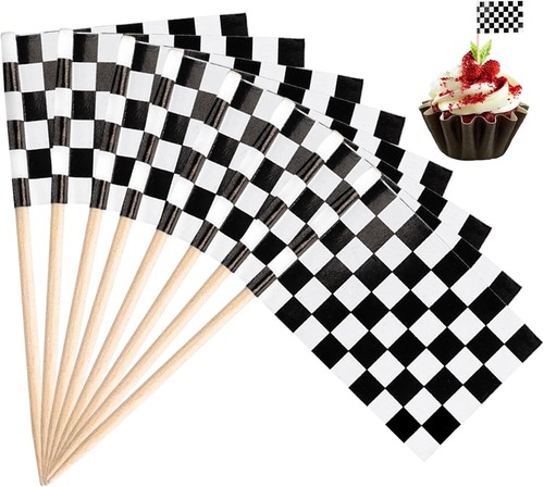 96pcs chequered flag cake - 96pcs,