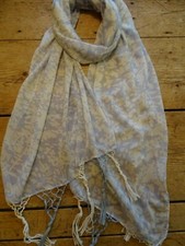 Large Fine Cotton Blend Scarf