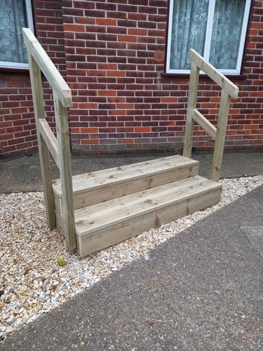 Wooden steps mobile home - steps,,