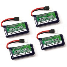 4pcs Turnigy Nano-Tech 300mAh 1S LiPo Battery Pack 3.7V 20C 40C Losi Connector
