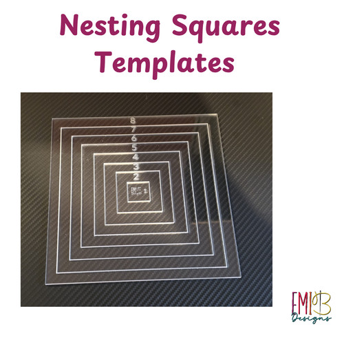 8pc nesting square acrylic - 8pc,