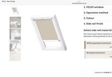 VELUX Electric Blind For Electric Window Sand Coloured Remote Control