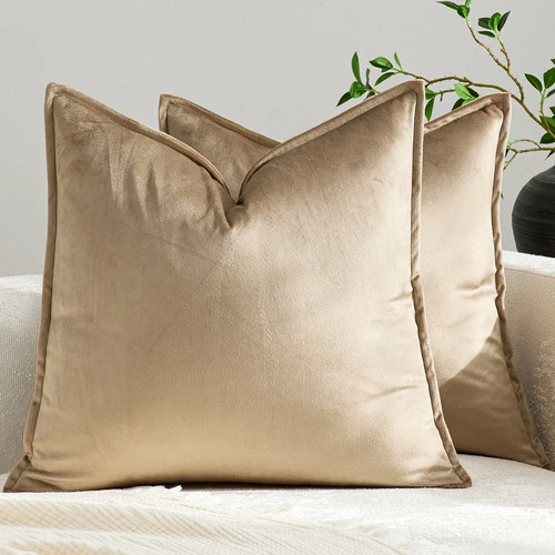 Velvet piped cushion cover - piped,
