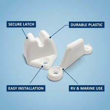 White Door Retainer Catch