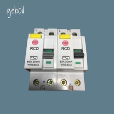 2 X WYLEX WRS80/2 RCD WYLEX 80 AMP RCD DOUBLE POLE 80A WRS80/2 WYLEX