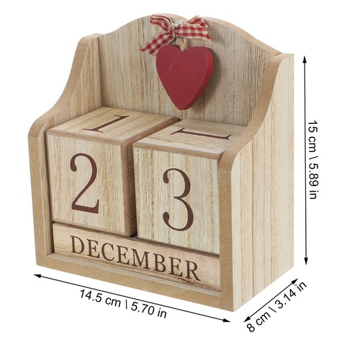 Wood blocks calendar wooden - wood,