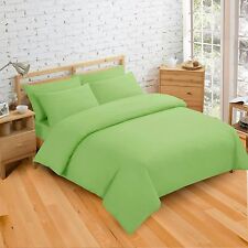 Luxury Plain Duvet Cover Set 2 / 3 Piece Poly Cotton Bedding Single Double King