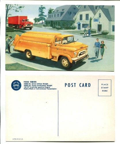 Vintage postcard blue chip - vintage, gmc