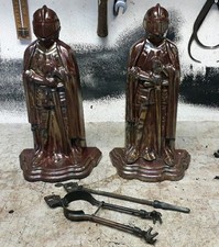 Pair Antique Lustre Enamel