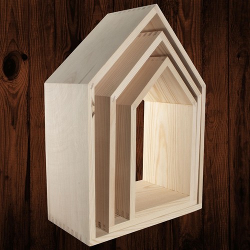 Set pine wooden house - of, 3