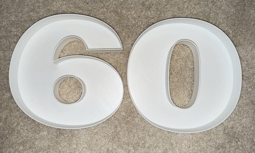 White plastic number - white,