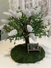 Handmade Beaded White Lilac